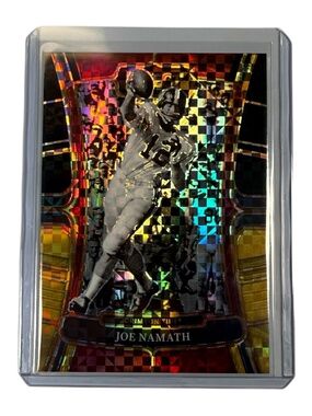 Joe Namath 2023 Select Draft Picks Concourse Black & Gold Squares Prizm /100